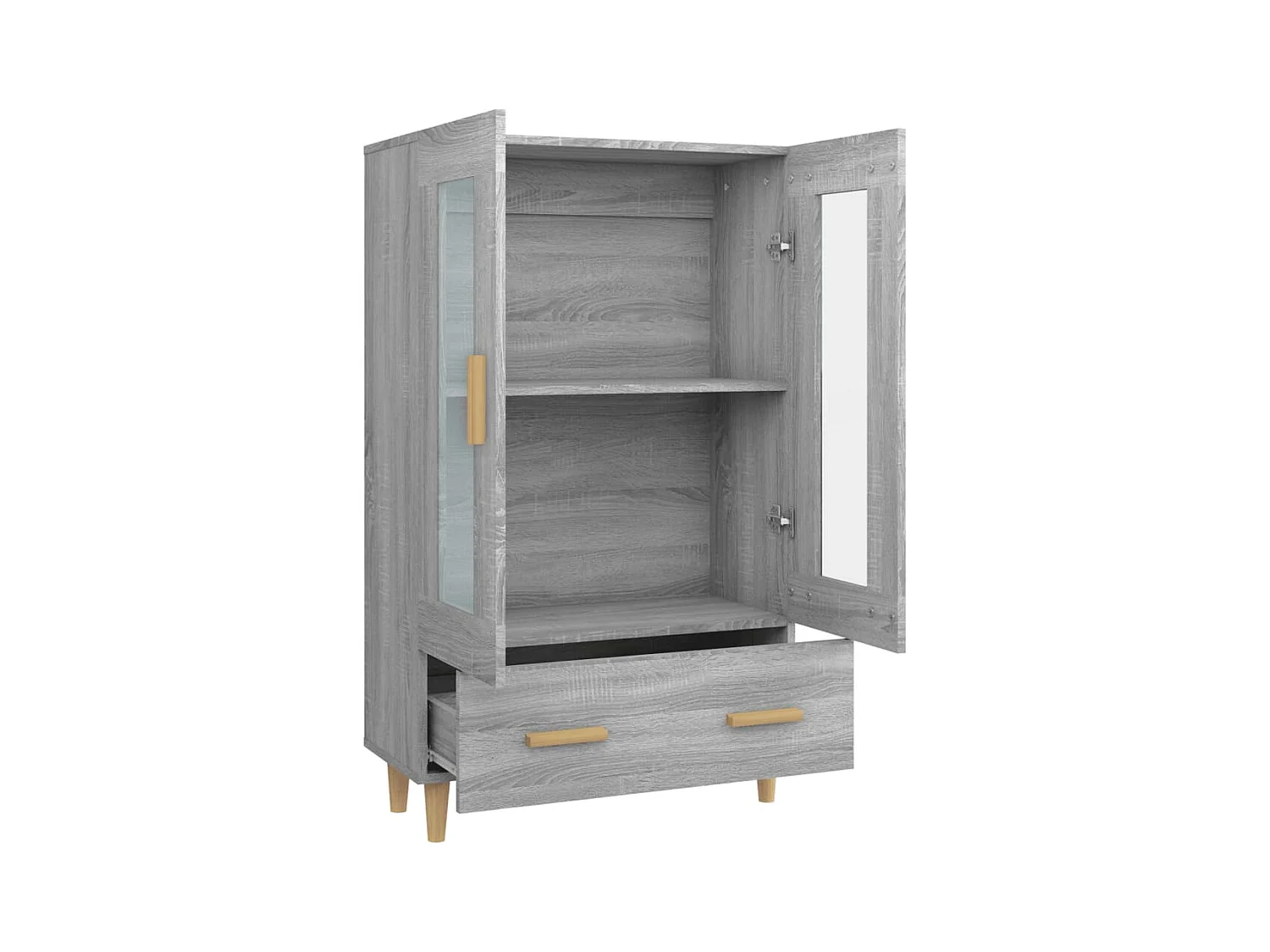 Aparador buffet cômoda armário organizador cozinha sala salonsonoma 70 x 31 x 115 cm madeira trabalhada cinza 02_0036506