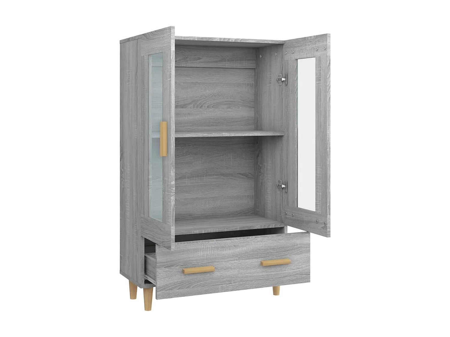 Aparador buffet cómoda armario unidad de almacenamiento organizador cocina salón salonsonoma 70 x 31 x 115 cm madera contrachapada gris 02_0036506