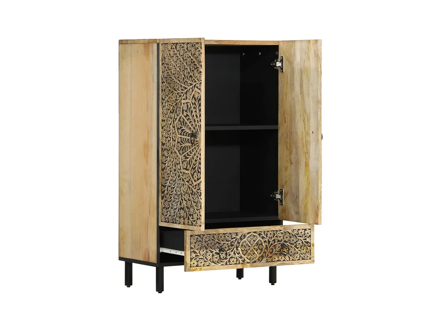 Credenza buffet cassettiera mobile contenitore organizer cucina soggiorno soggiorno 60 x 33 x 100 cm legno massello di mango marrone 02_0029607