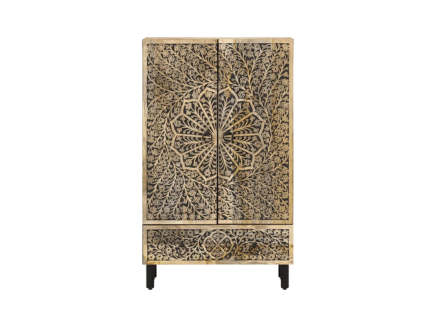 Credenza buffet cassettiera mobile contenitore organizer cucina soggiorno soggiorno 60 x 33 x 100 cm legno massello di mango marrone 02_0029607