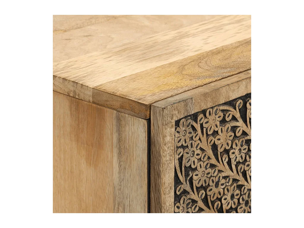 Credenza buffet cassettiera mobile contenitore organizer cucina soggiorno soggiorno 60 x 33 x 100 cm legno massello di mango marrone 02_0029607