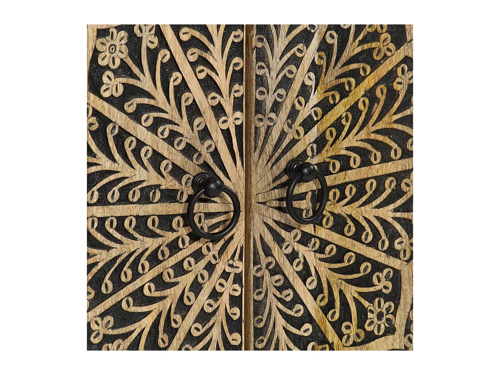 Credenza buffet cassettiera mobile contenitore organizer cucina soggiorno soggiorno 60 x 33 x 100 cm legno massello di mango marrone 02_0029607