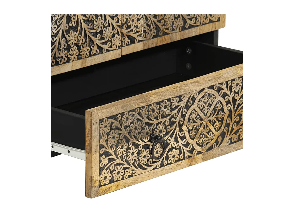 Credenza buffet cassettiera mobile contenitore organizer cucina soggiorno soggiorno 60 x 33 x 100 cm legno massello di mango marrone 02_0029607