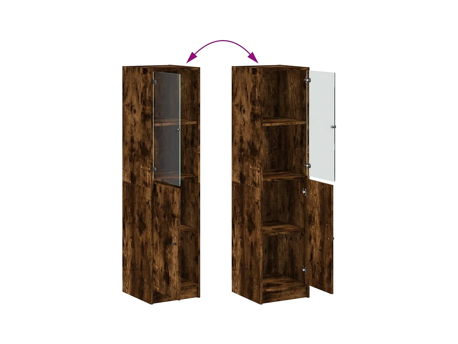 bahut commode armoire verre 35 x 37 x 142 cm 02_0030097