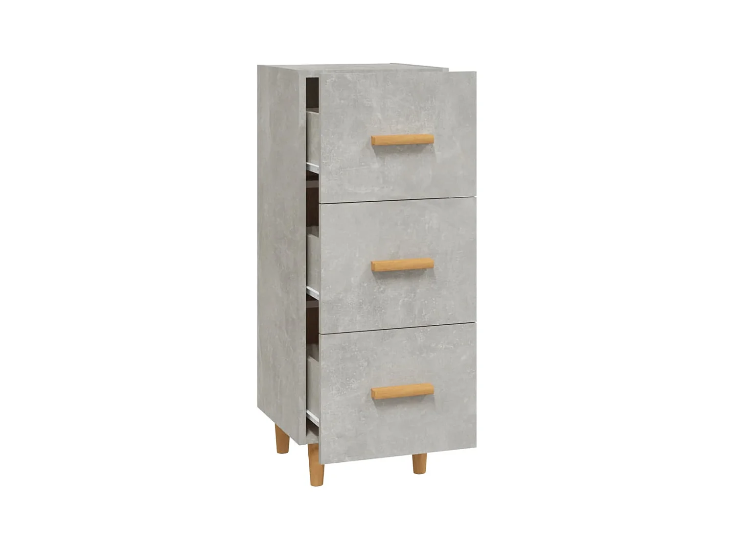 Aparador buffet cómoda mueble mueble de almacenaje organizador cocina salón salón 34,5 x 34 x 90 cm madera contrachapada gris 02_0031885