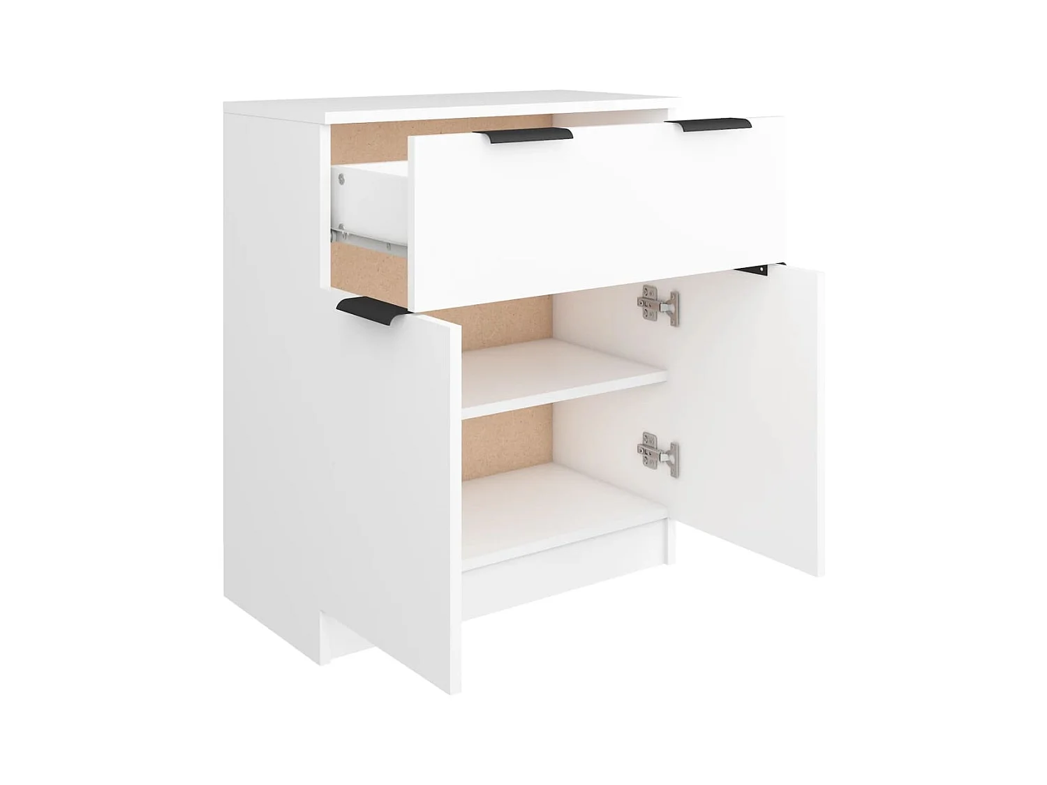 Credenza buffet cassettiera mobile contenitore organizer cucina soggiorno soggiorno 60 x 30 x 70 cm derivati ​​del legno bianco 02_0030331