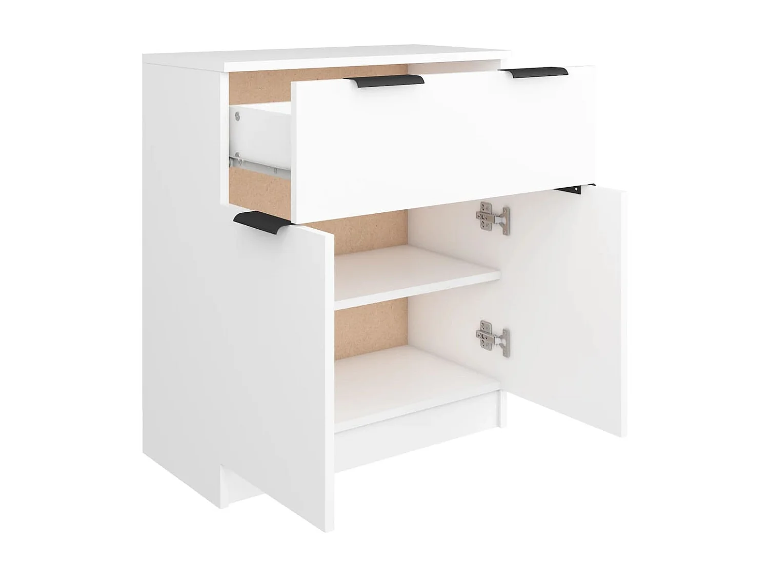 Credenza buffet cassettiera mobile contenitore organizer cucina soggiorno soggiorno 60 x 30 x 70 cm derivati ​​del legno bianco 02_0030331