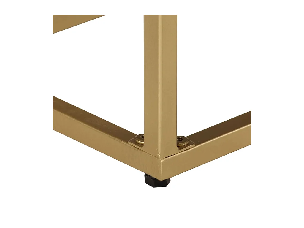 Credenza buffet cassettiera mobile contenitore organizer cucina soggiorno soggiorno e oro 110 x 30 x 75 cm legno massello di mango nero 02_0036169