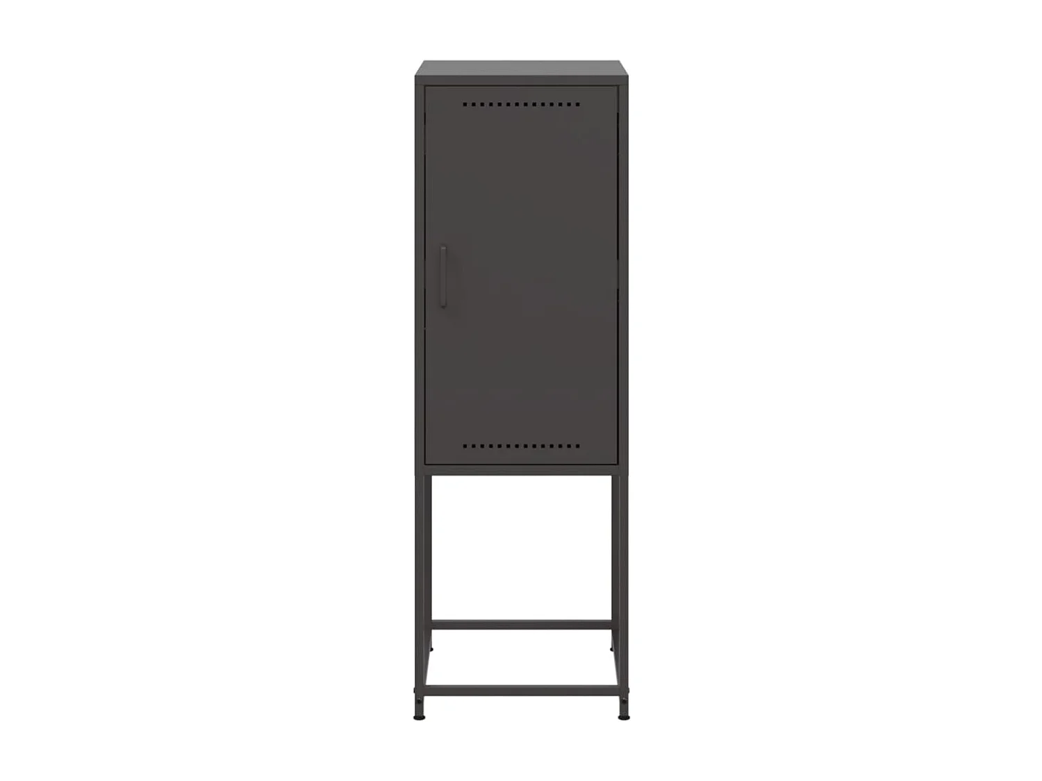 Aparador buffet cómoda armario mueble organizador cocina salón salón alto 36 x 39 x 107 cm acero negro 02_0034913