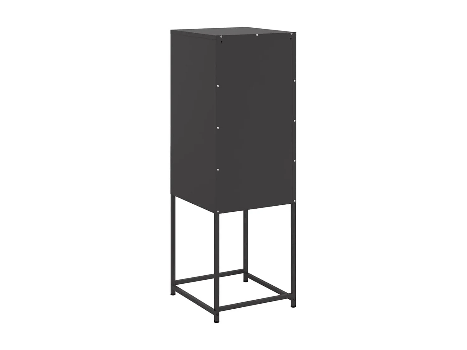 Aparador buffet cómoda armario mueble organizador cocina salón salón alto 36 x 39 x 107 cm acero negro 02_0034913