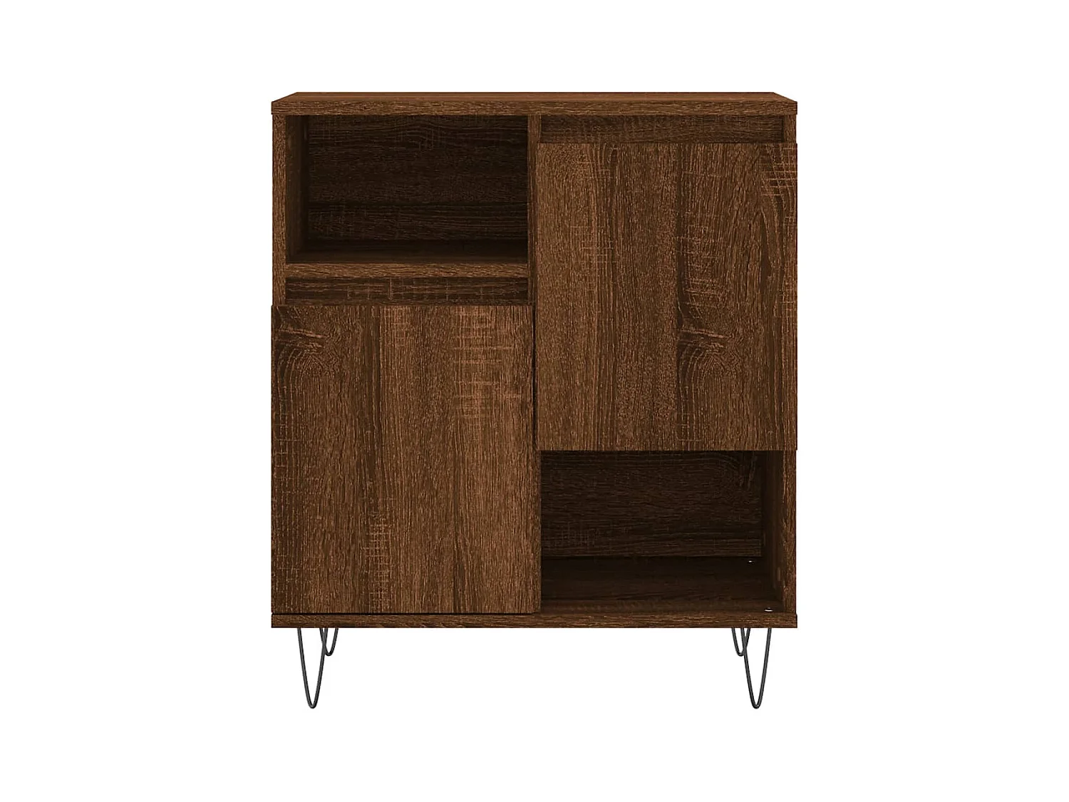 Credenza buffet cassettiera mobile contenitore organizer cucina soggiorno soggiorni set da 2 pannelli in derivati ​​del legno marrone 02_0036796