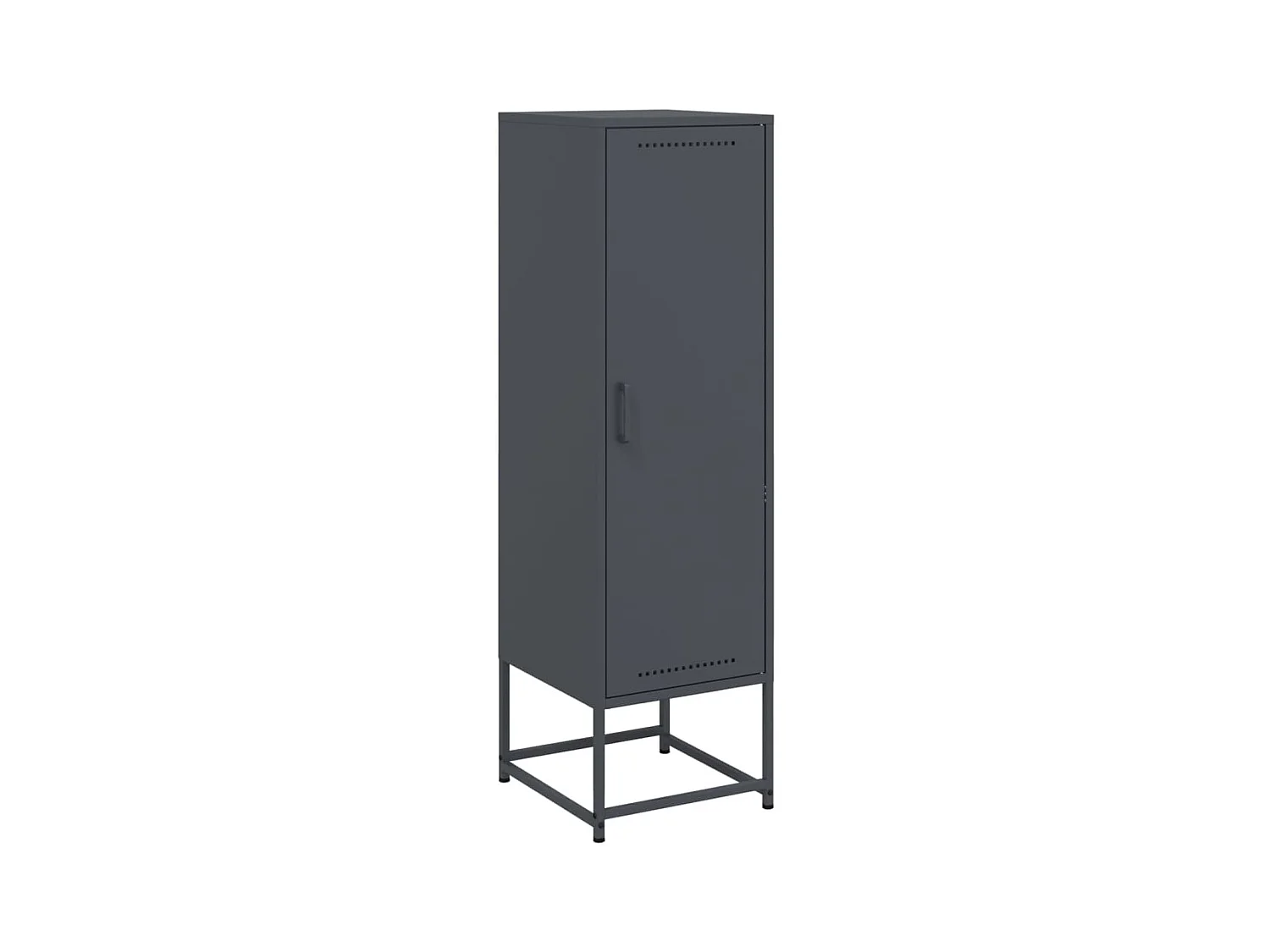 Credenza buffet cassettiera mobile contenitore organizer cucina soggiorno soggiorno alto 36 x 39 x 123 cm acciaio antracite 02_0032201