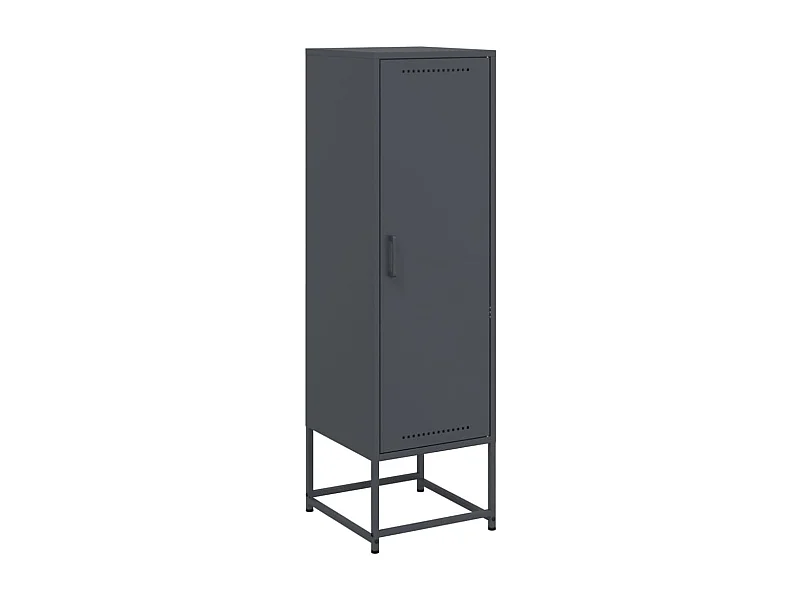 Credenza buffet cassettiera mobile contenitore organizer cucina soggiorno soggiorno alto 36 x 39 x 123 cm acciaio antracite 02_0032201