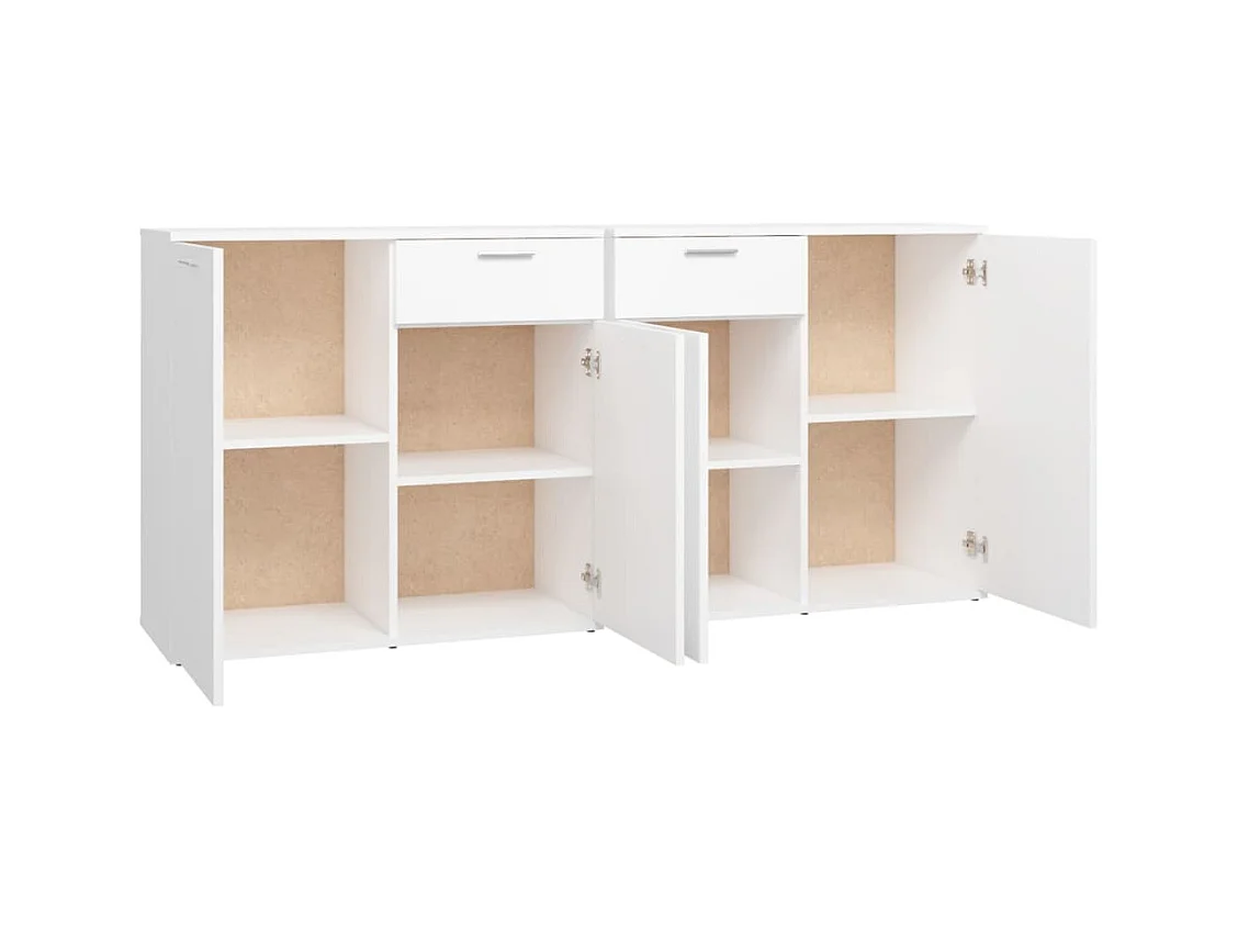 bahut commode armoire bois blanche 160 x 36 x 75 cm 02_0030212