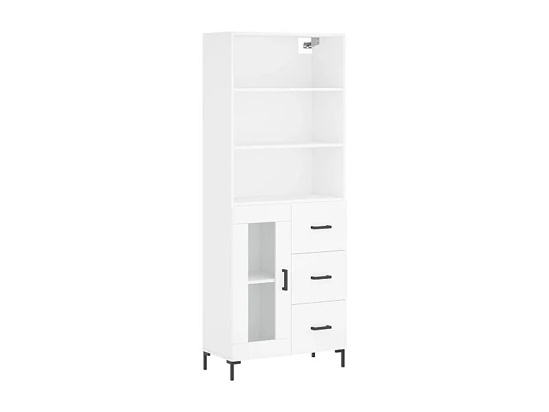 bahut commode armoire bois blanche 69.5 x 34 x 180 cm 02_0032551