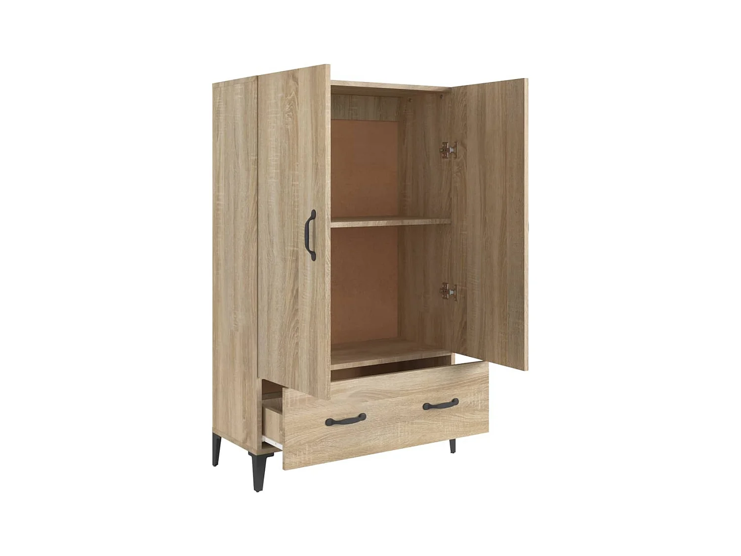 Buffet aparador cômoda armário organizador unidade cozinha sala sala alta Sonoma 70 x 31 x 115 cm madeira trabalhada marrom 02_0034197