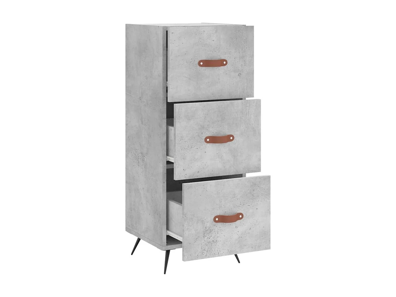 Credenza buffet cassettiera mobile contenitore organizer cucina soggiorno soggiorno 34,5 x 34 x 90 cm derivati ​​del legno grigio 02_0031875