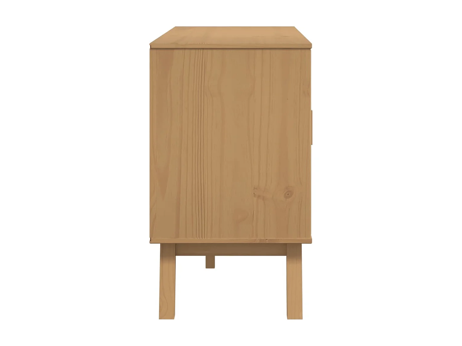 Aparador Buffet Cómoda Mueble Almacenamiento Organizador Cocina Salón Salón y 114 x 43 x 73,5 cm Madera Maciza de Pino Gris 02_0036177