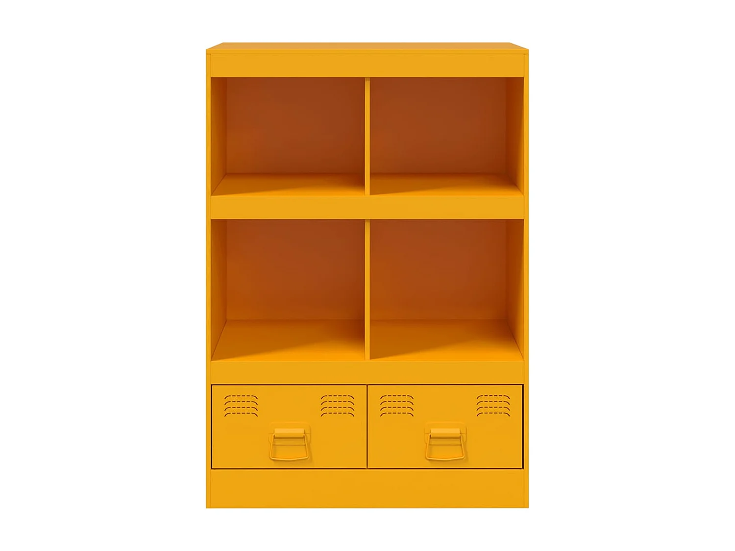 Aparador buffet cómoda armario mueble organizador cocina salón salón amarillo mostaza 67 x 39 x 95 cm acero Amarillo 02_0035703