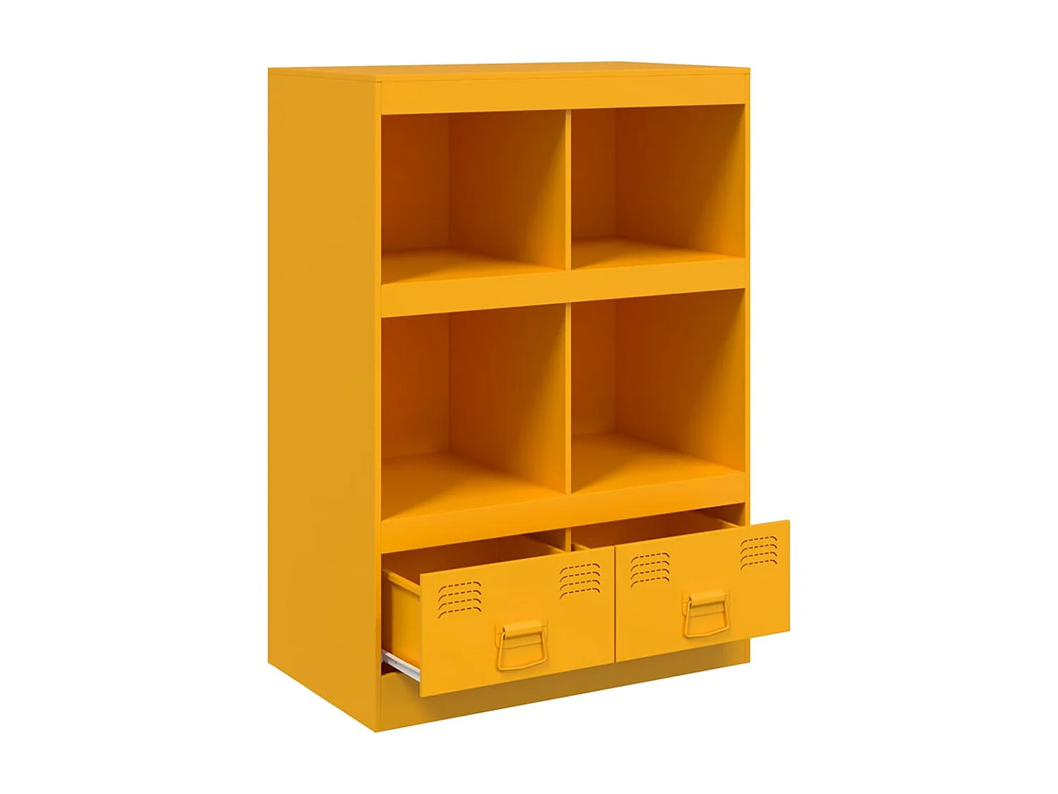 Aparador buffet cómoda armario mueble organizador cocina salón salón amarillo mostaza 67 x 39 x 95 cm acero Amarillo 02_0035703