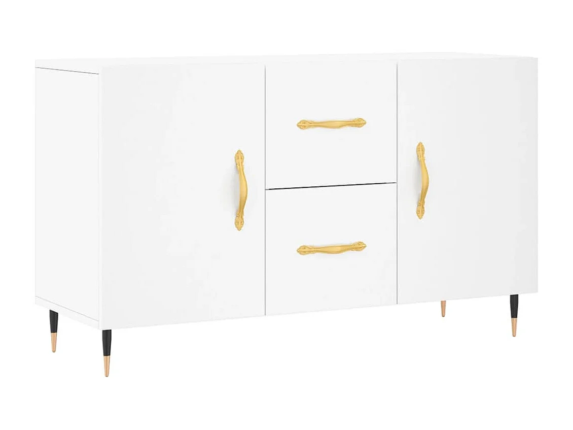 Aparador buffet cómoda mueble mueble de almacenaje organizador cocina salón salón 100 x 36 x 60 cm madera contrachapada blanco 02_0030159