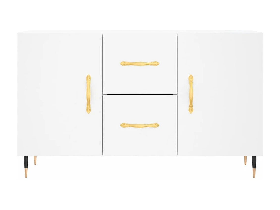 Aparador buffet cómoda mueble mueble de almacenaje organizador cocina salón salón 100 x 36 x 60 cm madera contrachapada blanco 02_0030159