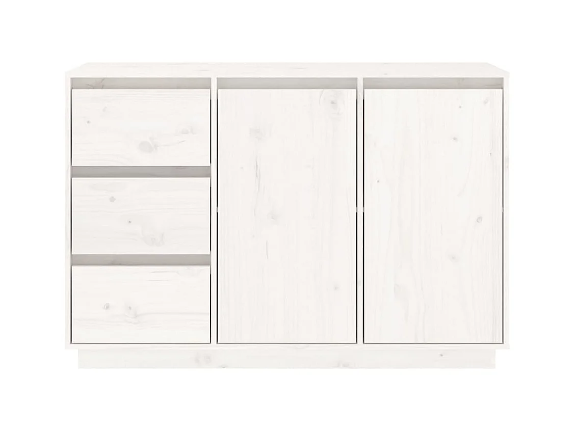 Aparador cómoda cómoda armario mueble organizador cocina salón salón 111 x 34 x 75 cm madera maciza de pino blanco 02_0030203