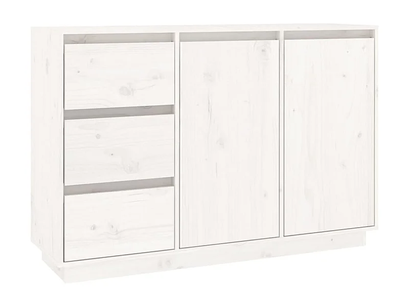 Buffet aparador cômoda armário organizador unidade cozinha sala sala 111 x 34 x 75 cm madeira maciça de pinho branco 02_0030203