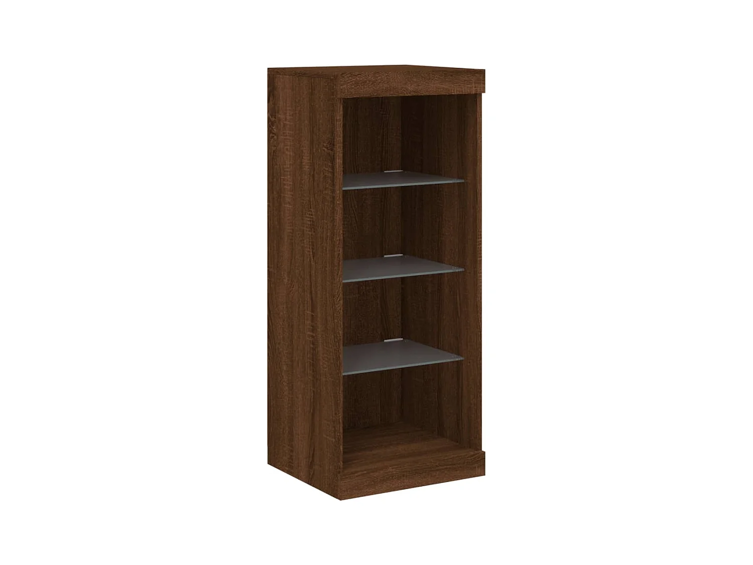 Aparador cômoda armário armário organizador cozinha sala sala com luzes LED 41 x 37 x 100 cm marrom 02_0029921