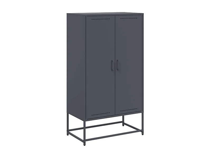 Credenza cassettiera cassettiera mobile contenitore organizer cucina soggiorno soggiorno alto 68,5 x 38,5 x 123,5 cm acciaio antracite 02_0032205