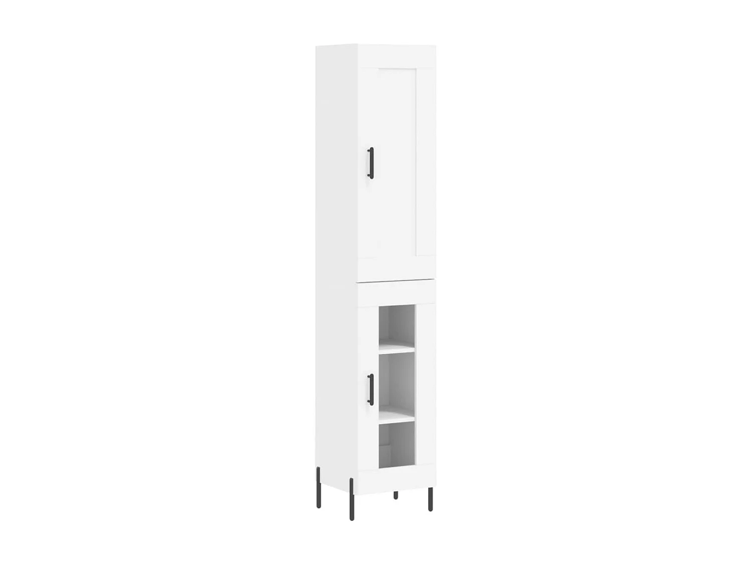 Credenza cassettiera cassettiera mobile contenitore organizer cucina soggiorno soggiorno alto 34,5 x 34 x 180 cm derivati ​​del legno bianco 02_0032266