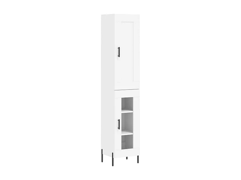 Credenza cassettiera cassettiera mobile contenitore organizer cucina soggiorno soggiorno alto 34,5 x 34 x 180 cm derivati ​​del legno bianco 02_0032266