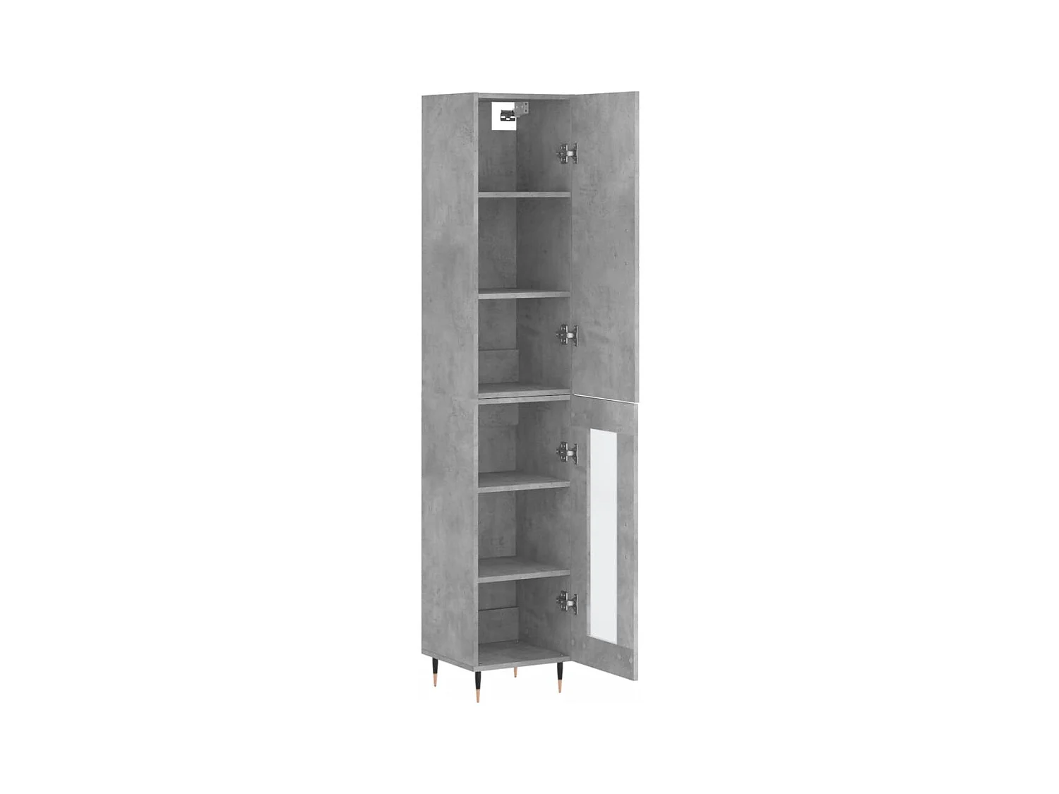 Aparador cómoda cómoda armario mueble organizador cocina salón salón alto 34,5 x 34 x 180 cm madera contrachapada gris 02_0034366