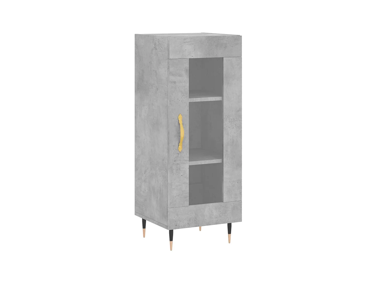 Aparador cómoda cómoda armario mueble organizador cocina salón salón alto 34,5 x 34 x 180 cm madera contrachapada gris 02_0034366