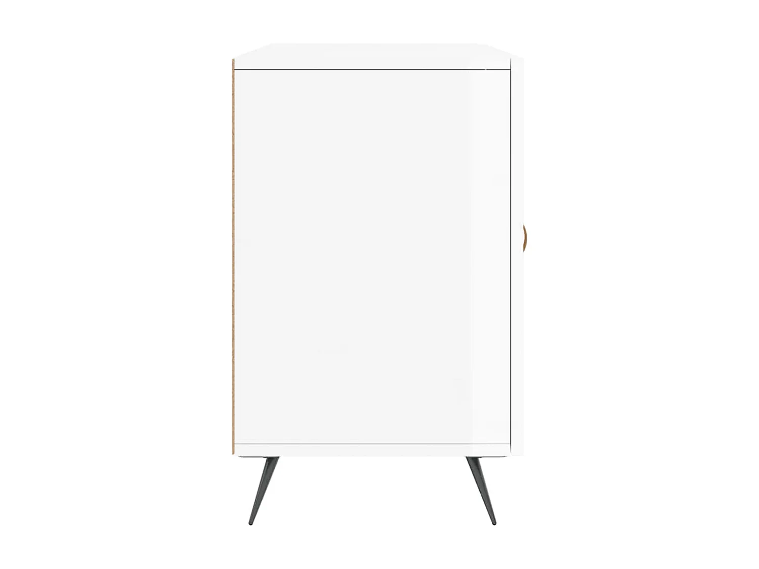 Aparador buffet cómoda mueble almacenaje organizador cocina salón brillante 100 x 36 x 60 cm madera contrachapada blanco 02_0030551