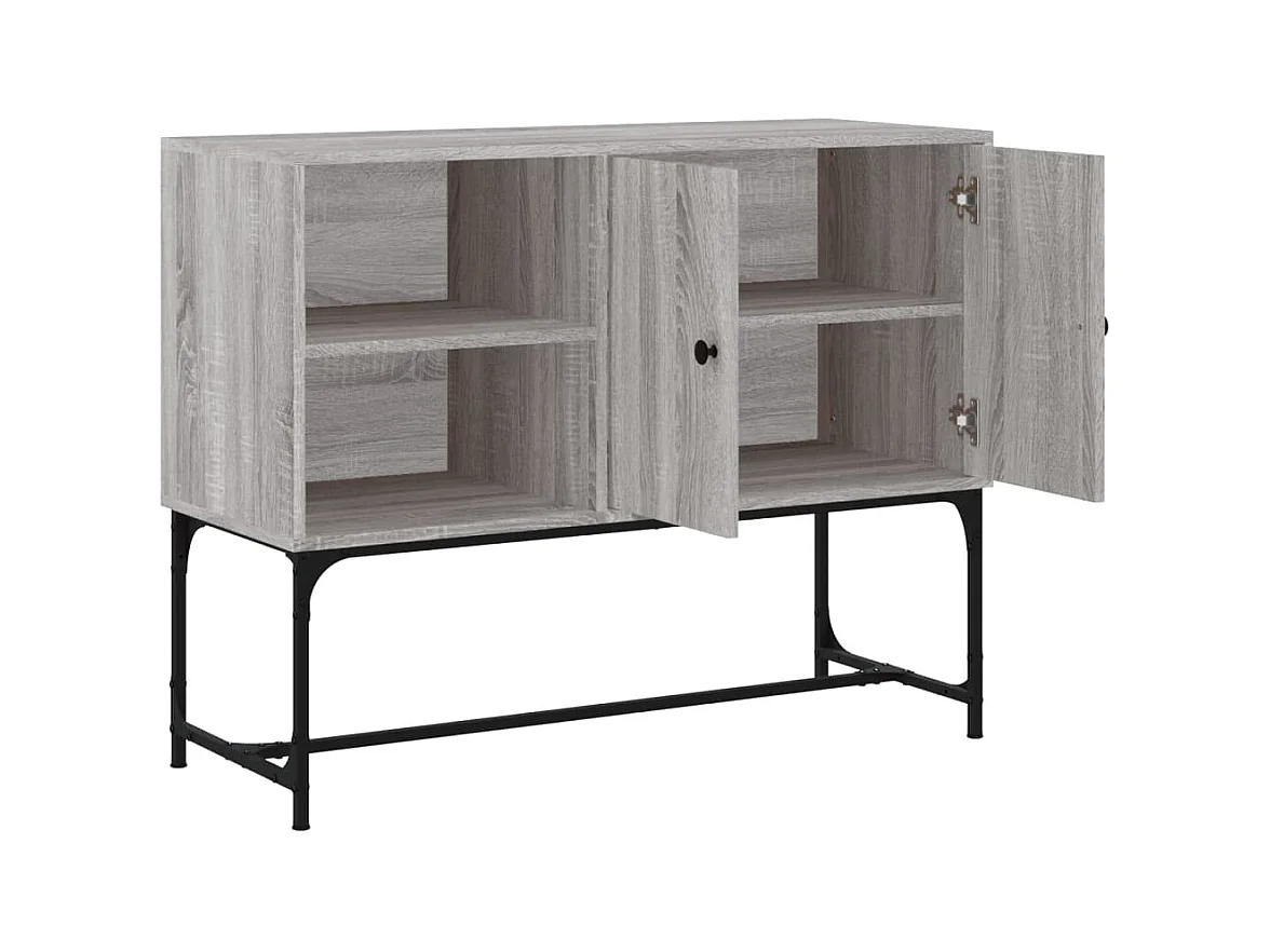 Aparador buffet cómoda armario unidad de almacenamiento organizador cocina salón salonsonoma 100 x 40 x 79,5 cm madera contrachapada gris 02_0036263