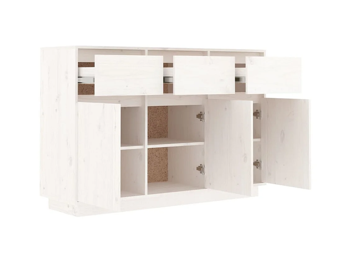 bahut commode armoire bois blanche 110 x 34 x 75 cm 02_0030199