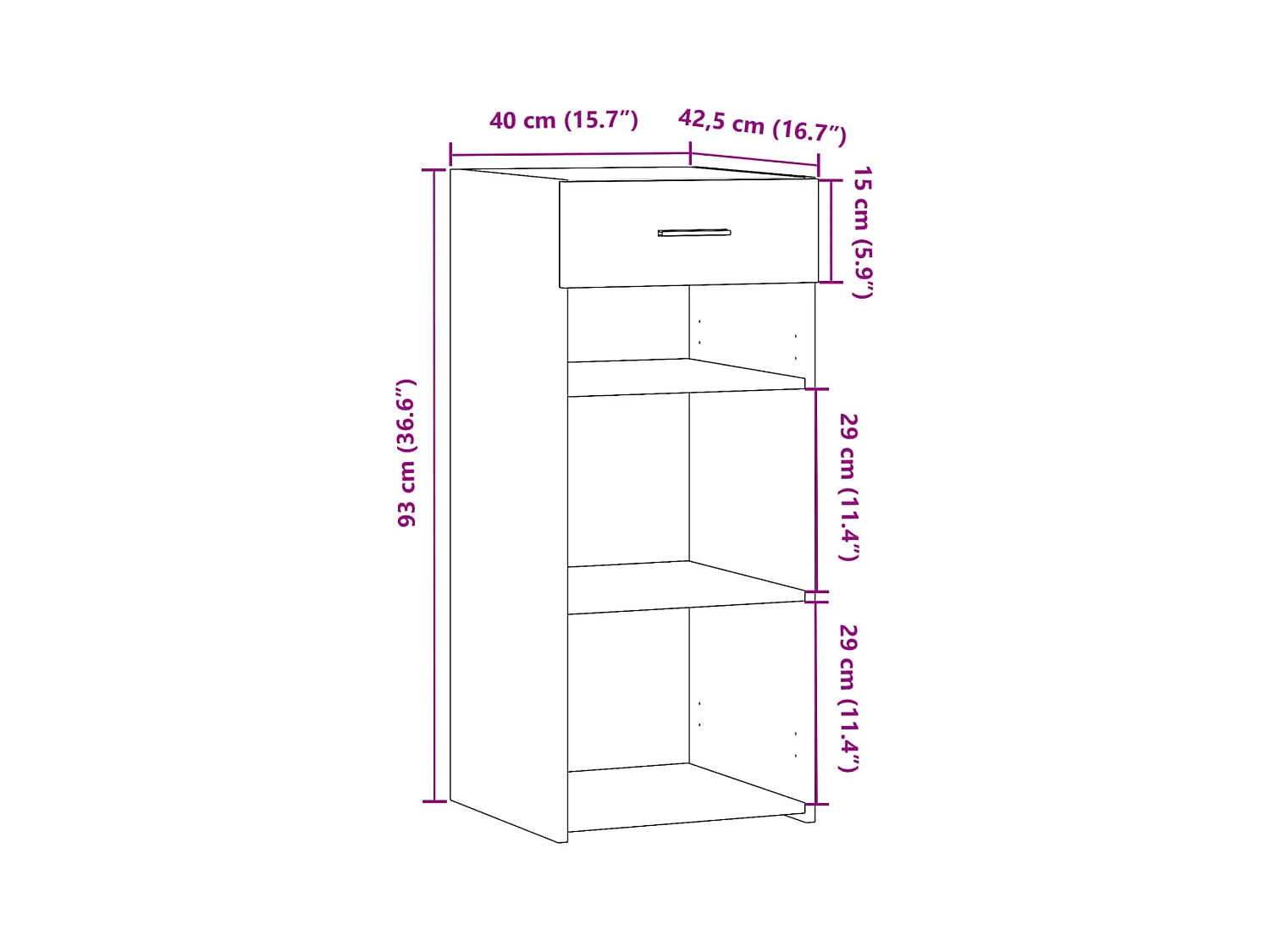 bahut commode armoire bois marron 40 x 42.5 x 93 cm 02_0036363
