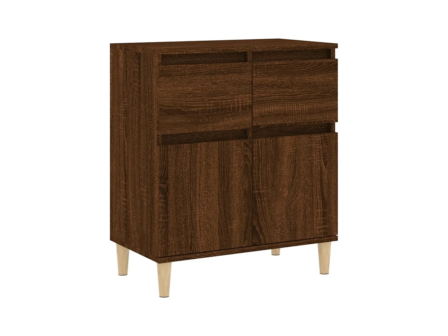 Credenza buffet cassettiera mobile contenitore organizer cucina soggiorno soggiorno 60 x 35 x 70 cm derivati ​​del legno marrone 02_0031293