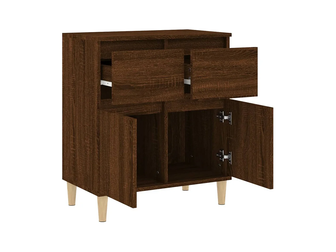 Credenza buffet cassettiera mobile contenitore organizer cucina soggiorno soggiorno 60 x 35 x 70 cm derivati ​​del legno marrone 02_0031293