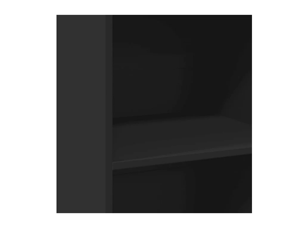 Credenza buffet cassettiera mobile contenitore organizer cucina soggiorno soggiorno alto 45 x 41 x 124 cm derivati ​​del legno nero 02_0034928