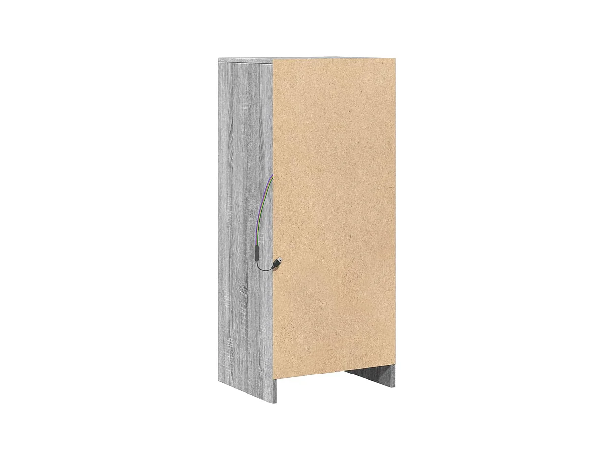 Aparador cômoda armário armário organizador cozinha sala sala com Sonoma LED 42,5 x 34 x 100 cm madeira trabalhada cinza 02_0029819