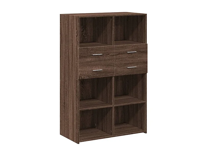 Aparador cómoda cómoda armario mueble organizador cocina salón salón alto 80 x 42,5 x 124 cm madera contrachapada marrón 02_0033929