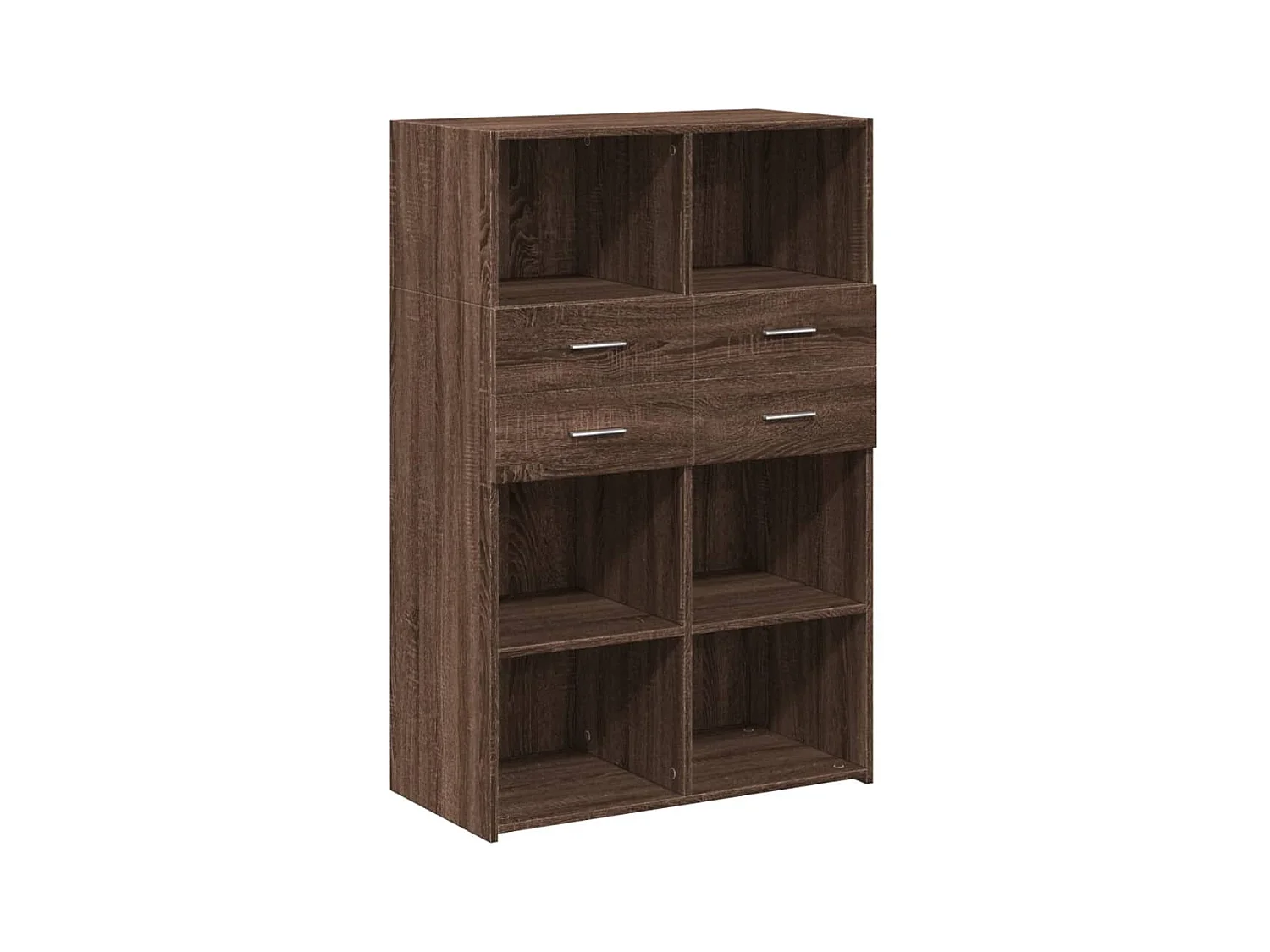 Aparador cómoda cómoda armario mueble organizador cocina salón salón alto 80 x 42,5 x 124 cm madera contrachapada marrón 02_0033929