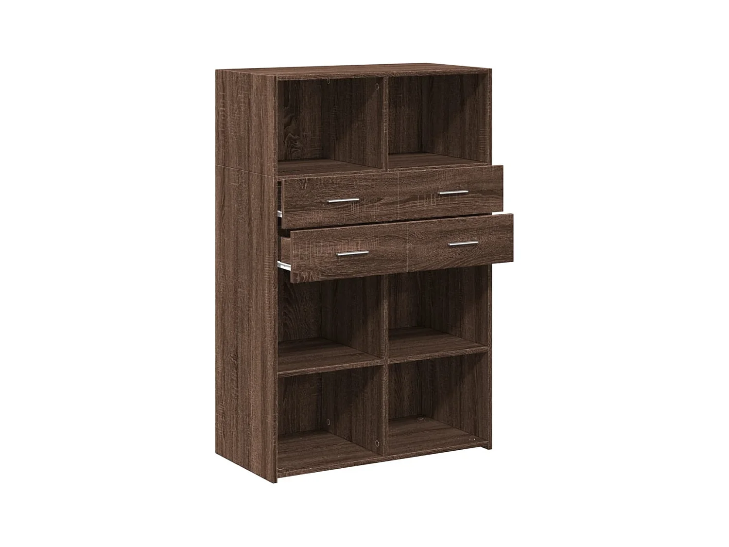 Aparador cómoda cómoda armario mueble organizador cocina salón salón alto 80 x 42,5 x 124 cm madera contrachapada marrón 02_0033929