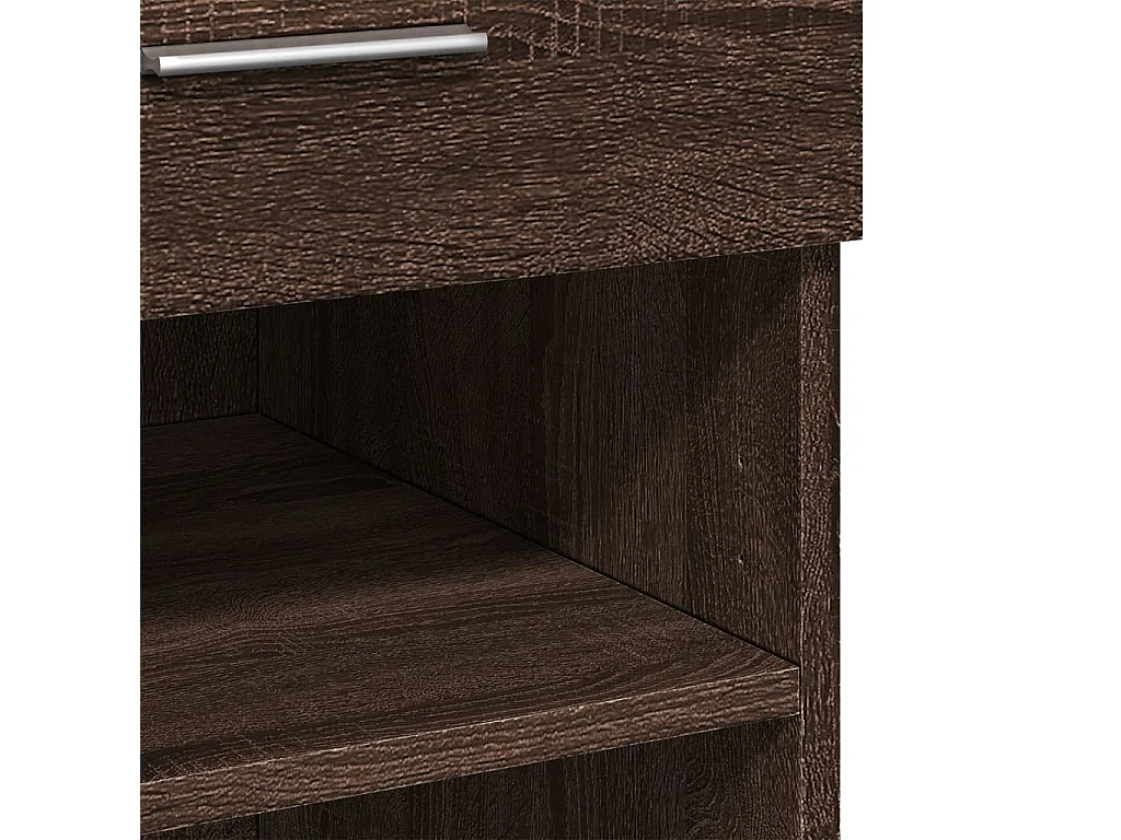 Aparador cómoda cómoda armario mueble organizador cocina salón salón alto 80 x 42,5 x 124 cm madera contrachapada marrón 02_0033929