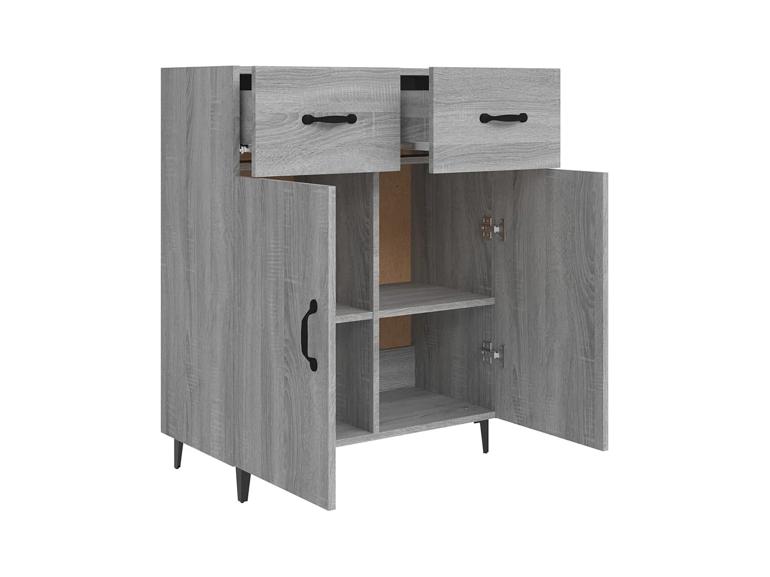 Buffet aparador cômoda armário unidade de armazenamento organizador cozinha sala salonsonoma 69,5 x 34 x 90 cm madeira trabalhada cinza 02_0036451