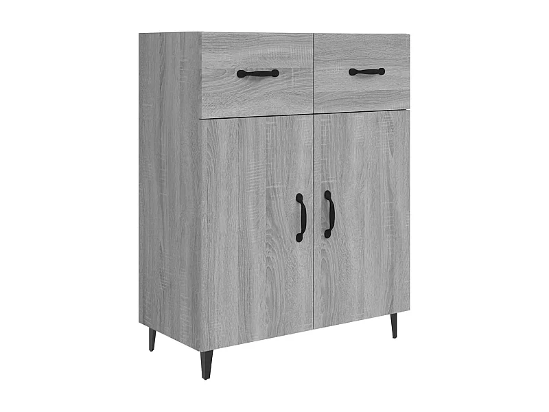 Credenza buffet cassettiera mobile contenitore organizer cucina soggiorno salonsonoma 69,5 x 34 x 90 cm pannelli compositi grigio 02_0036451