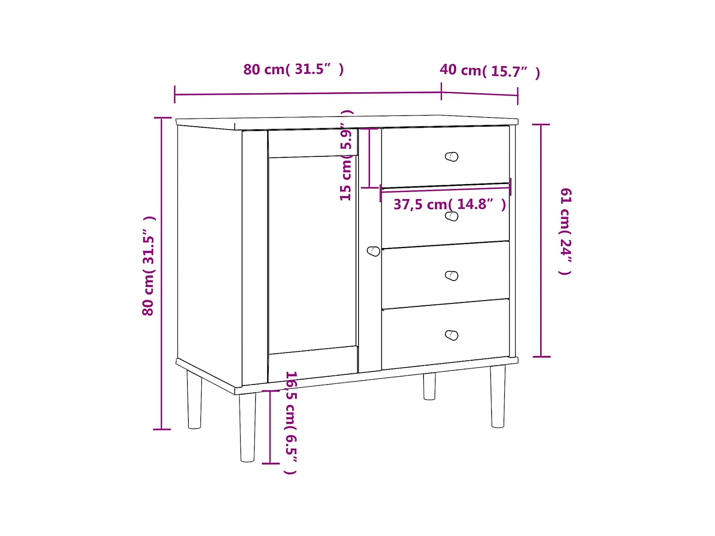 bahut commode armoire bois marron 80 x 40 x 80 cm 02_0036232