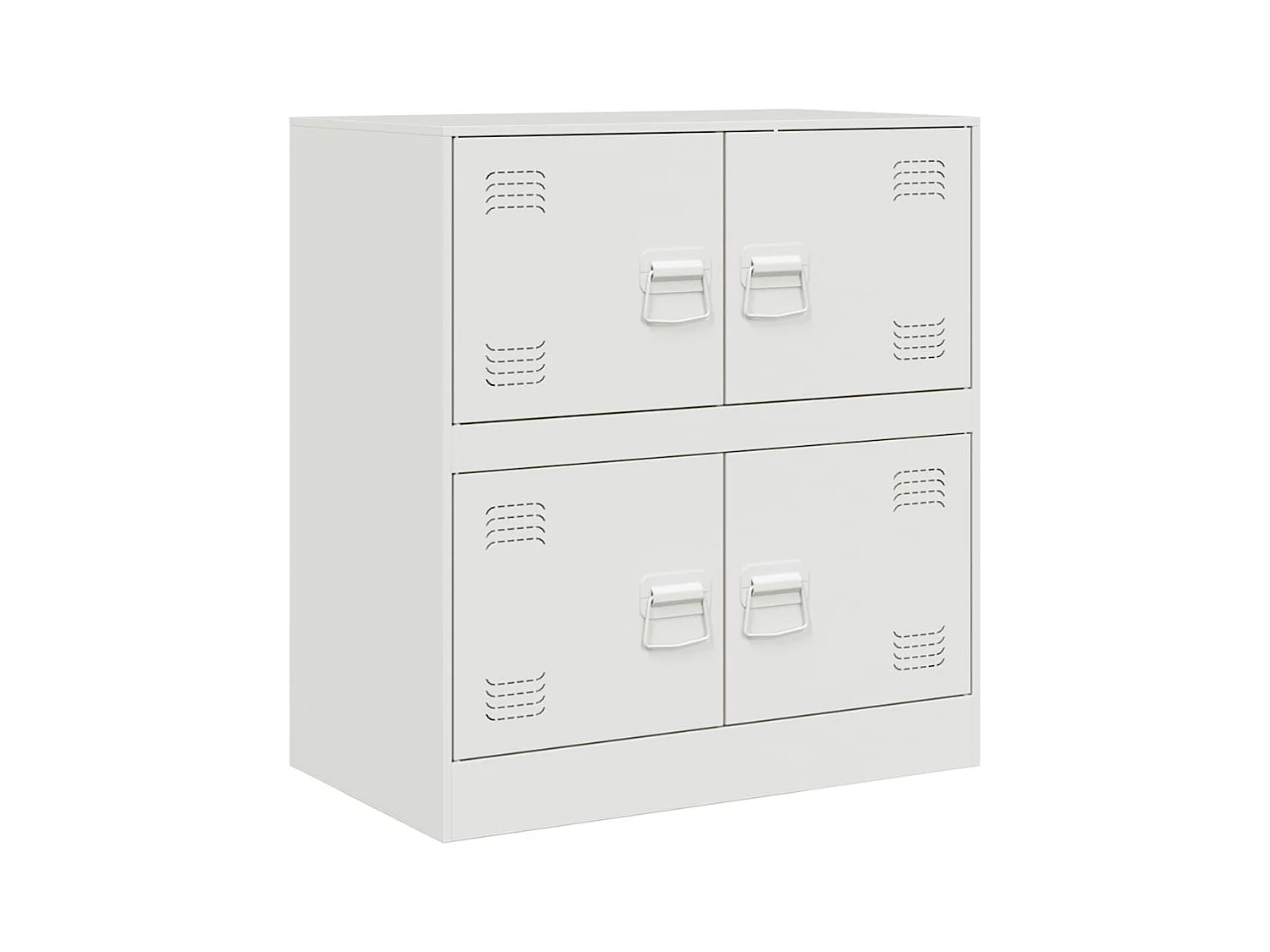 Credenza cassettiera cassettiera mobile contenitore organizer cucina soggiorno soggiorno 67 x 39 x 73 cm acciaio bianco 02_0030387